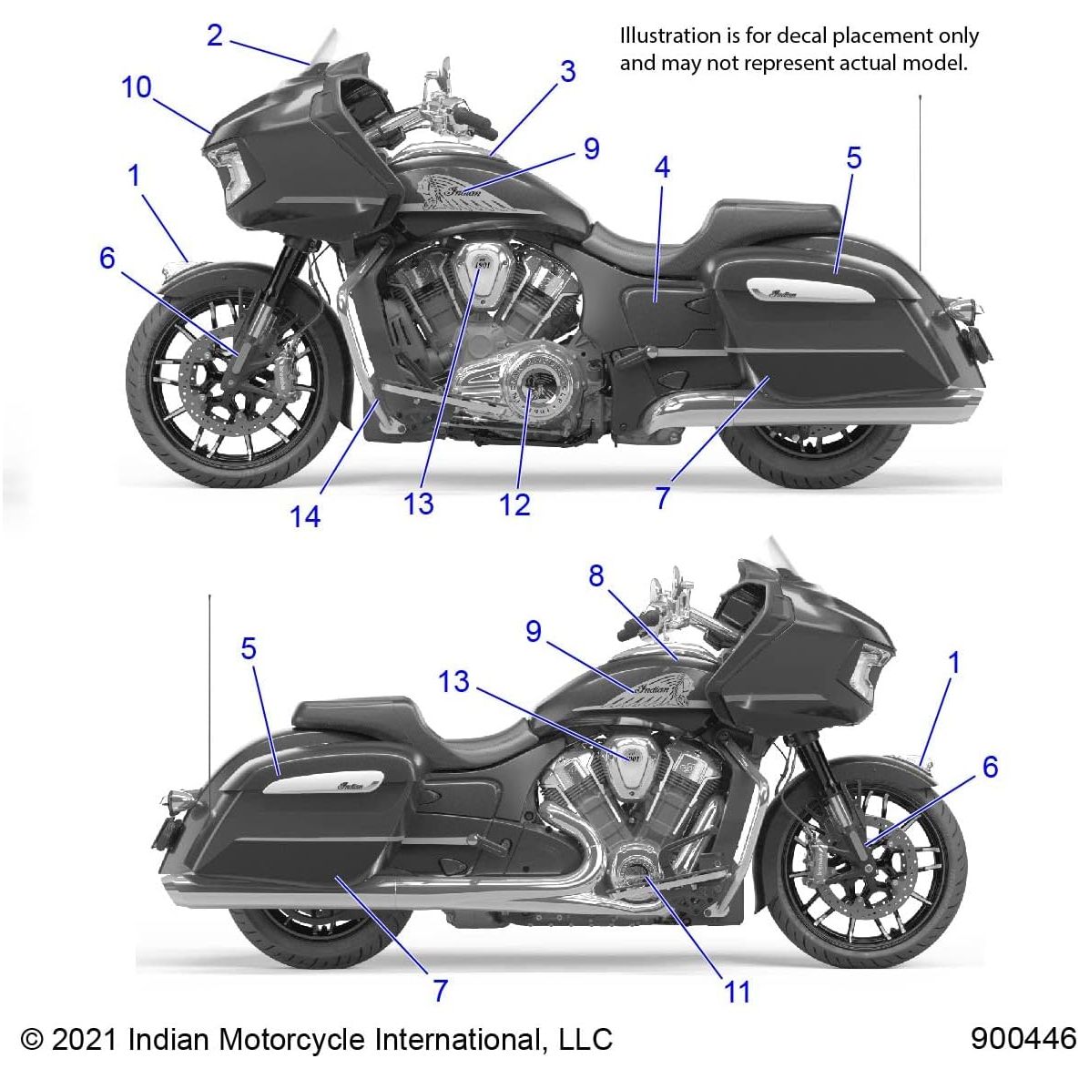 Badge Indian Fairing Premium by Polaris 5454592-01 Fairing Accessory