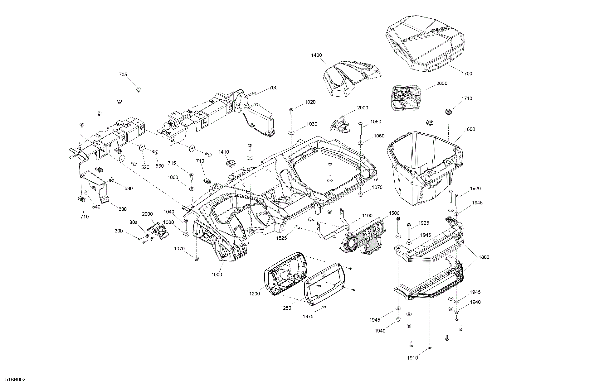An Image of a Genuine Can-Am Parts Schematic Diagram showing the schematic - CAB INTERIOR - DASHBOARD