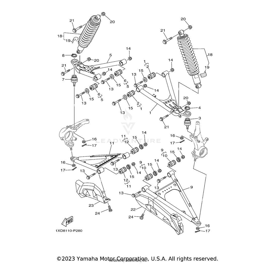 Ball Joint 2 by Yamaha 1XD-23579-00-00 Offroad_OEM Hardware