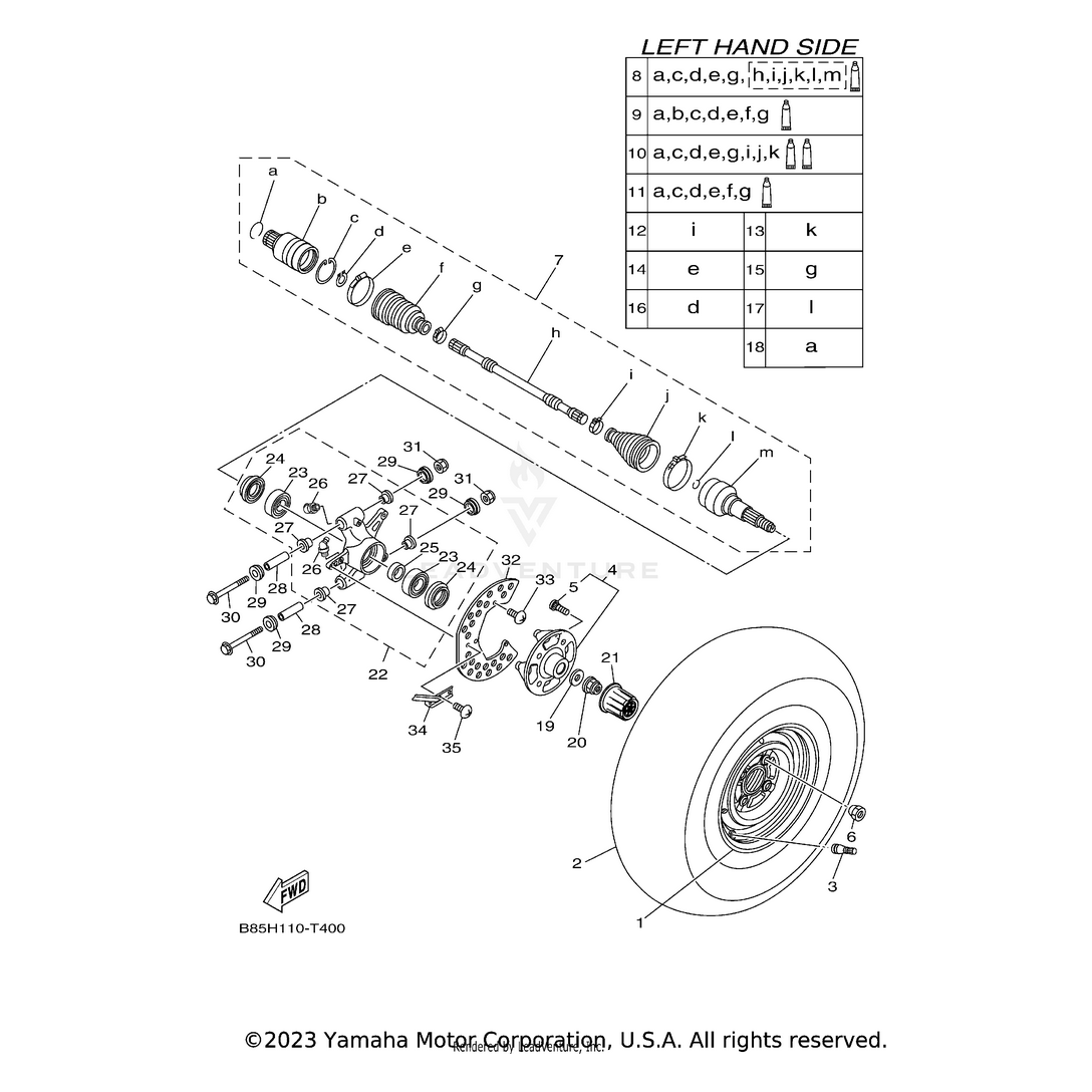 Ball Joint Set by Yamaha 1XD-F530T-00-00 Offroad_OEM Hardware