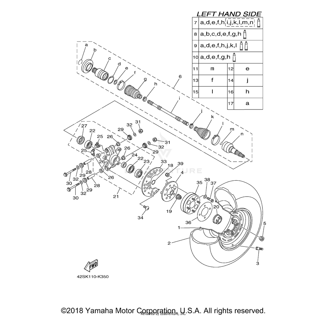 Ball Joint Set by Yamaha 5B4-F530T-00-00 Offroad_OEM Hardware
