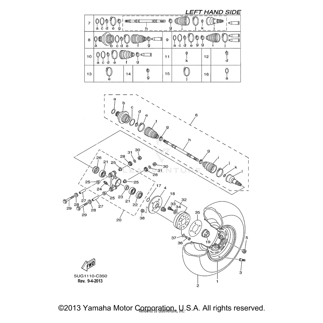 Ball Joint Set by Yamaha 5UG-F530T-01-00 Offroad_OEM Hardware
