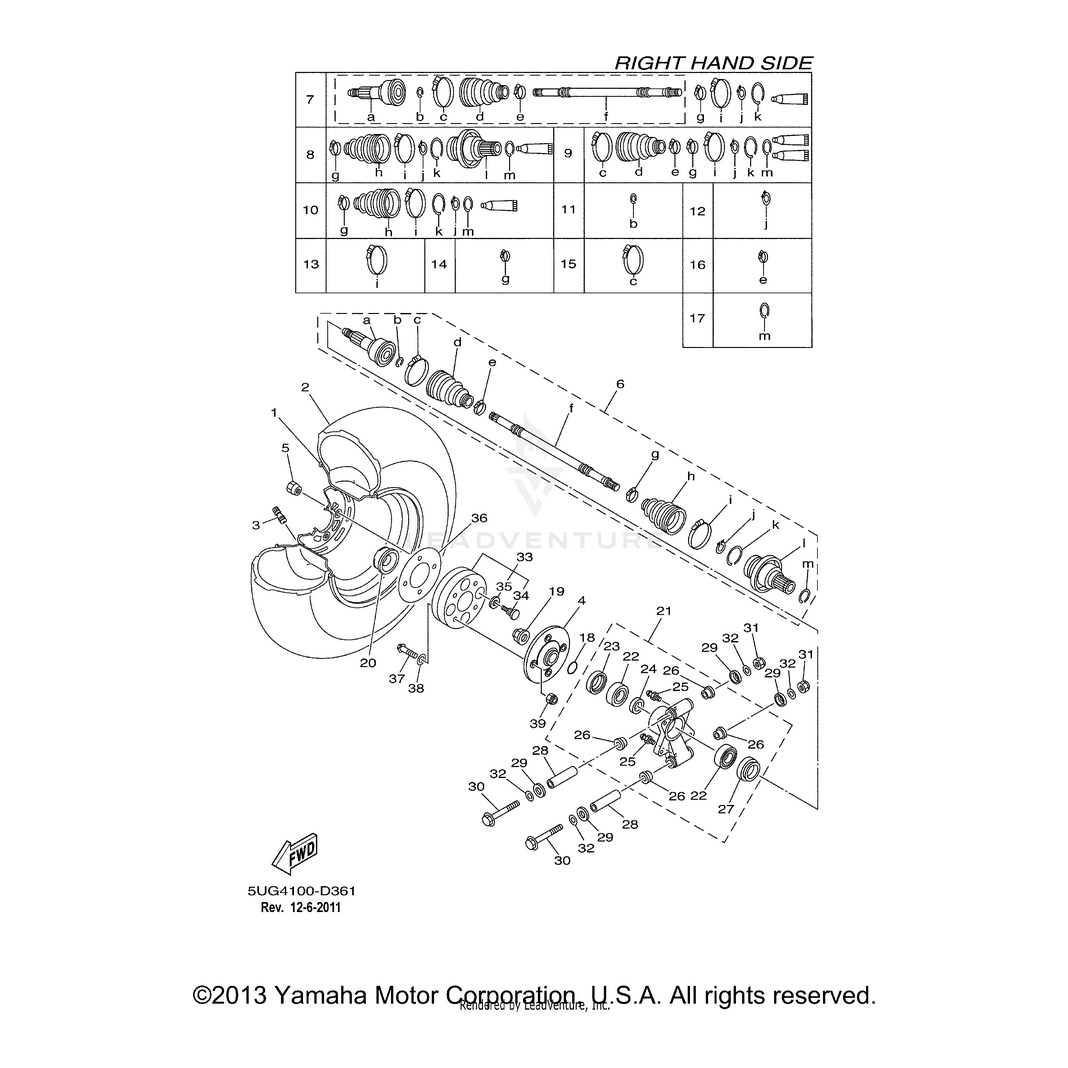 Ball Joint Set by Yamaha 5UG-F530U-11-00 Offroad_OEM Hardware