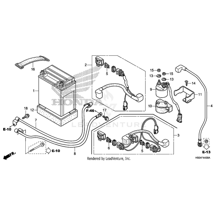 Band B2, Battery (120Mm) by Honda 95012-13001 OEM Hardware 95012-13001 Off Road Express Peach St