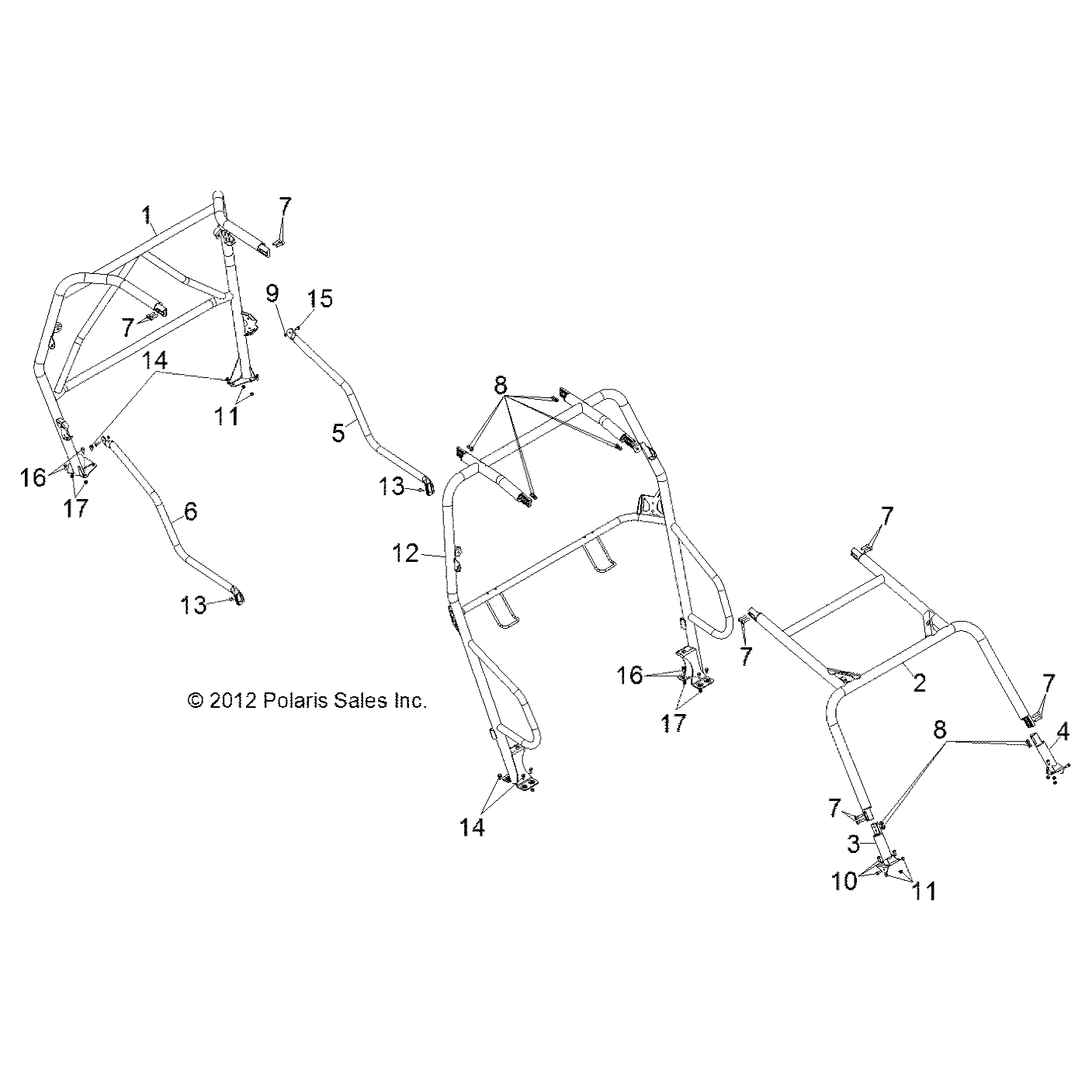 Base Cab Frame, Front, Right, C by Polaris 5632414-385 Offroad_OEM Hardware