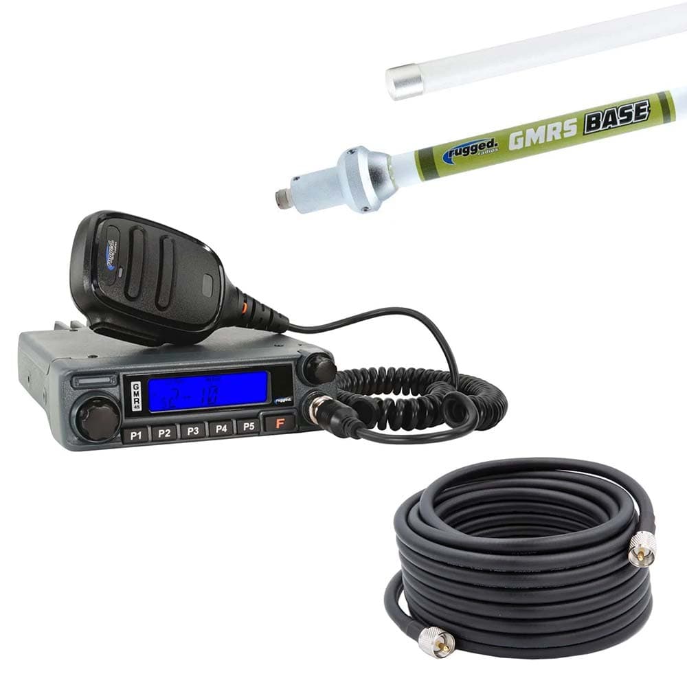 Base Camp - Gmr45 Powerhouse Mobile Radio With Fiberglass Antenna Kit by Rugged Radios BASECAMP-PLUS-GMR45