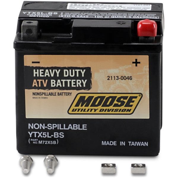 Battery Ytx5L by Moose Utility MOOM72X5B Battery 21130046 Parts Unlimited Drop Ship