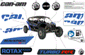 BODY - DECALS - 2024 CAN AM MAVERICK MAX TURBO RR X RS 72 INCH - DAZZLING BLUE - 72" WIDTH CALI