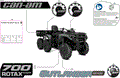 BODY - FEATURE DECALS - 2026 CAN AM OUTLANDER MAX 700 6X6 DPS EFI - GRANITE GREY