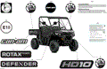 BODY - DECALS - 2024 CAN AM DEFENDER HD10 DPS - TIMELESS BLACK METALLIC - 64" WIDTH