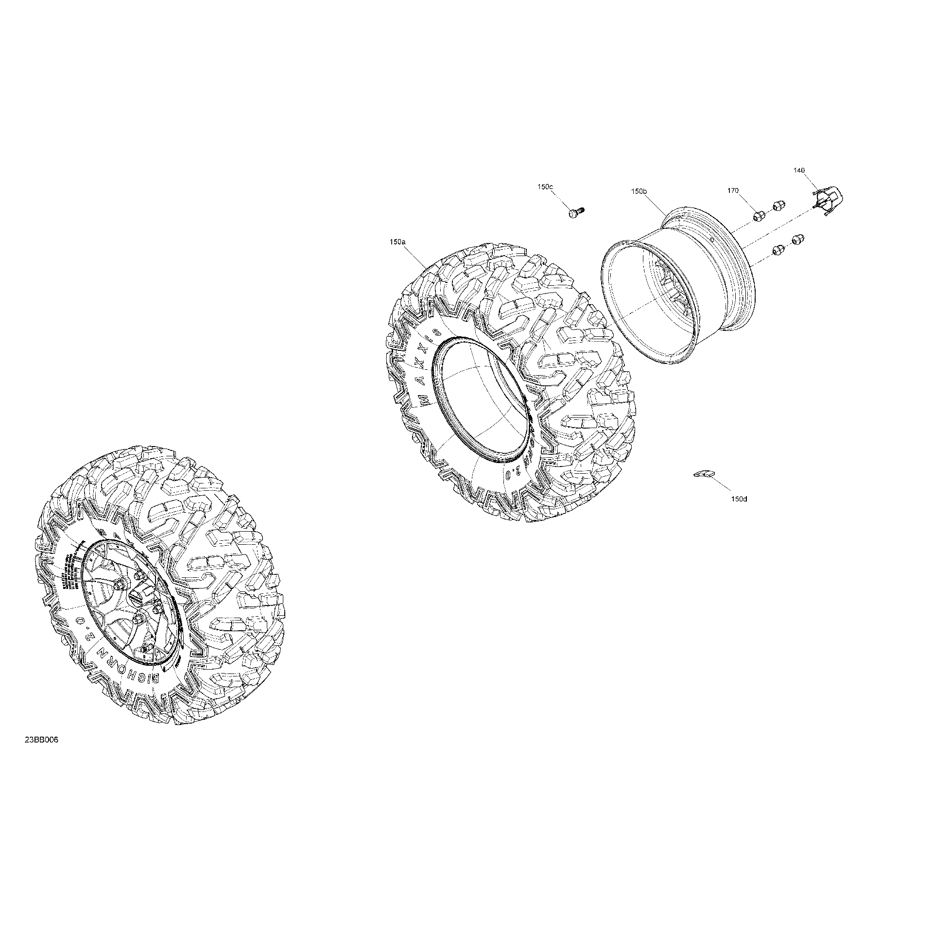 An Image of a Genuine Can-Am Parts Schematic Diagram showing the schematic - DRIVE - REAR WHEELS