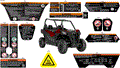 BODY - WARNING DECALS - 2024 CAN AM MAVERICK SPORT 1000R DPS - FIERY RED METALLIC - 60" WIDTH CALI