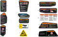 BODY - WARNING DECALS - 2026 CAN AM OUTLANDER 850 4X4 X MR - GRANITE GREY