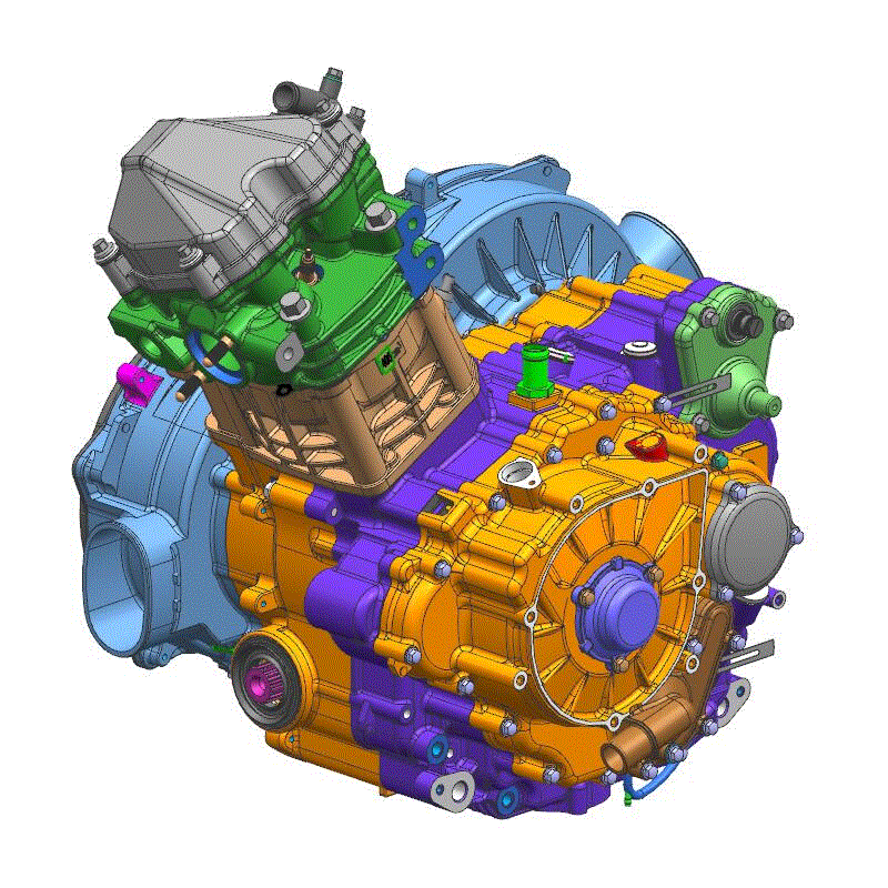 An Image of a genuine CFMOTO Parts Schematic Diagram showing the group - (1)(9)(1)Q ENGINE - 2023 CFMOTO CFORCE 400