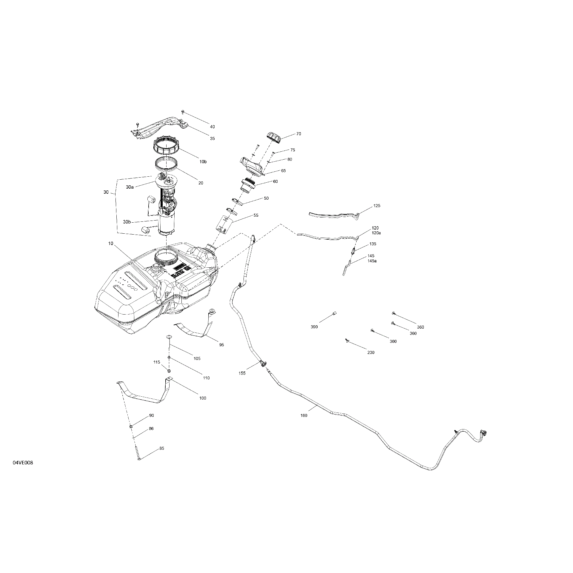 An Image of a Genuine Can-Am Parts Schematic Diagram showing the schematic - ENGINE - FUEL