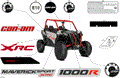BODY - DECALS - 2026 CAN AM MAVERICK SPORT 1000R EFI X RC - HYBRID WHITE PEARL - 64" WIDTH - (2)