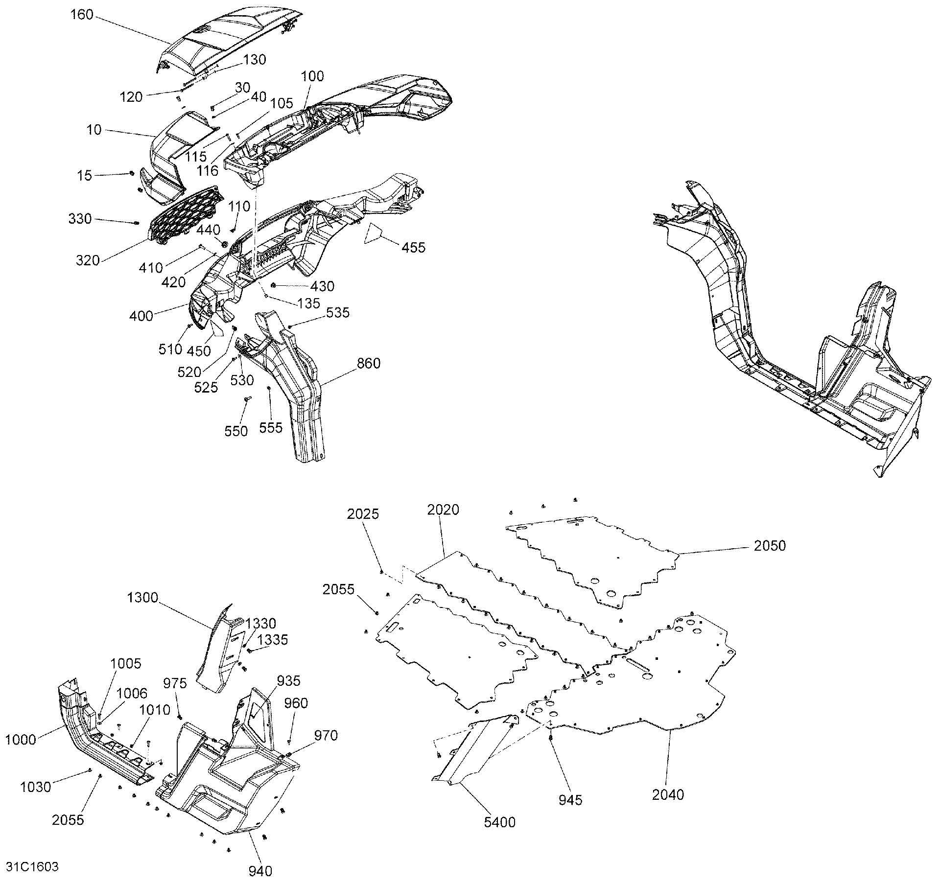 An Image of a Genuine Can-Am Parts Schematic Diagram showing the schematic - BODY AND ACCESSORIES