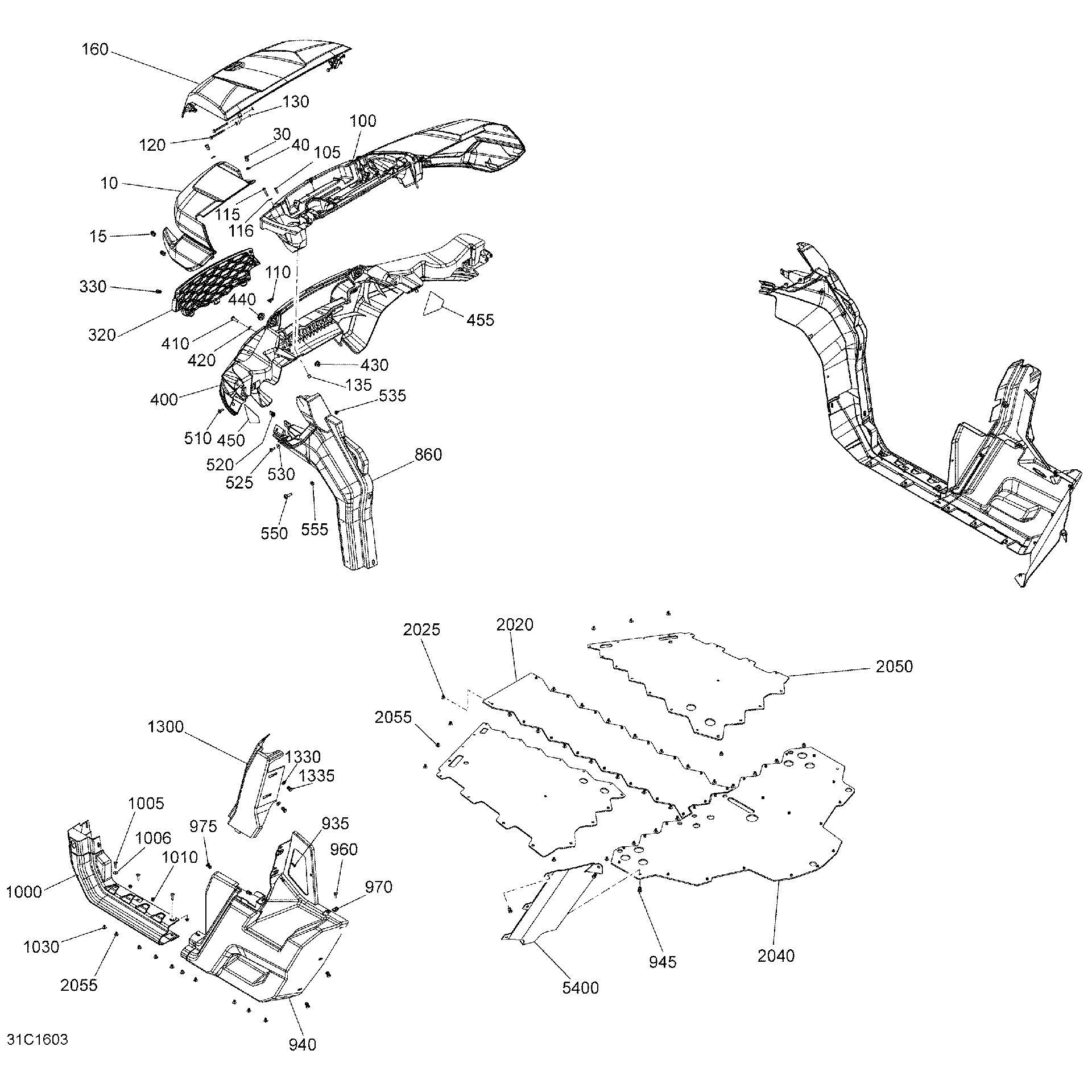 An Image of a Genuine Can-Am Parts Schematic Diagram showing the schematic - BODY AND ACCESSORIES