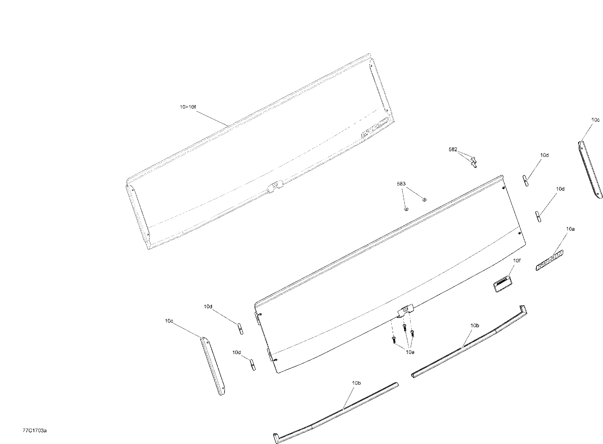 An Image of a Genuine Can-Am Parts Schematic Diagram showing the schematic - CAB EXTERIOR - HUNTER PACKAGE