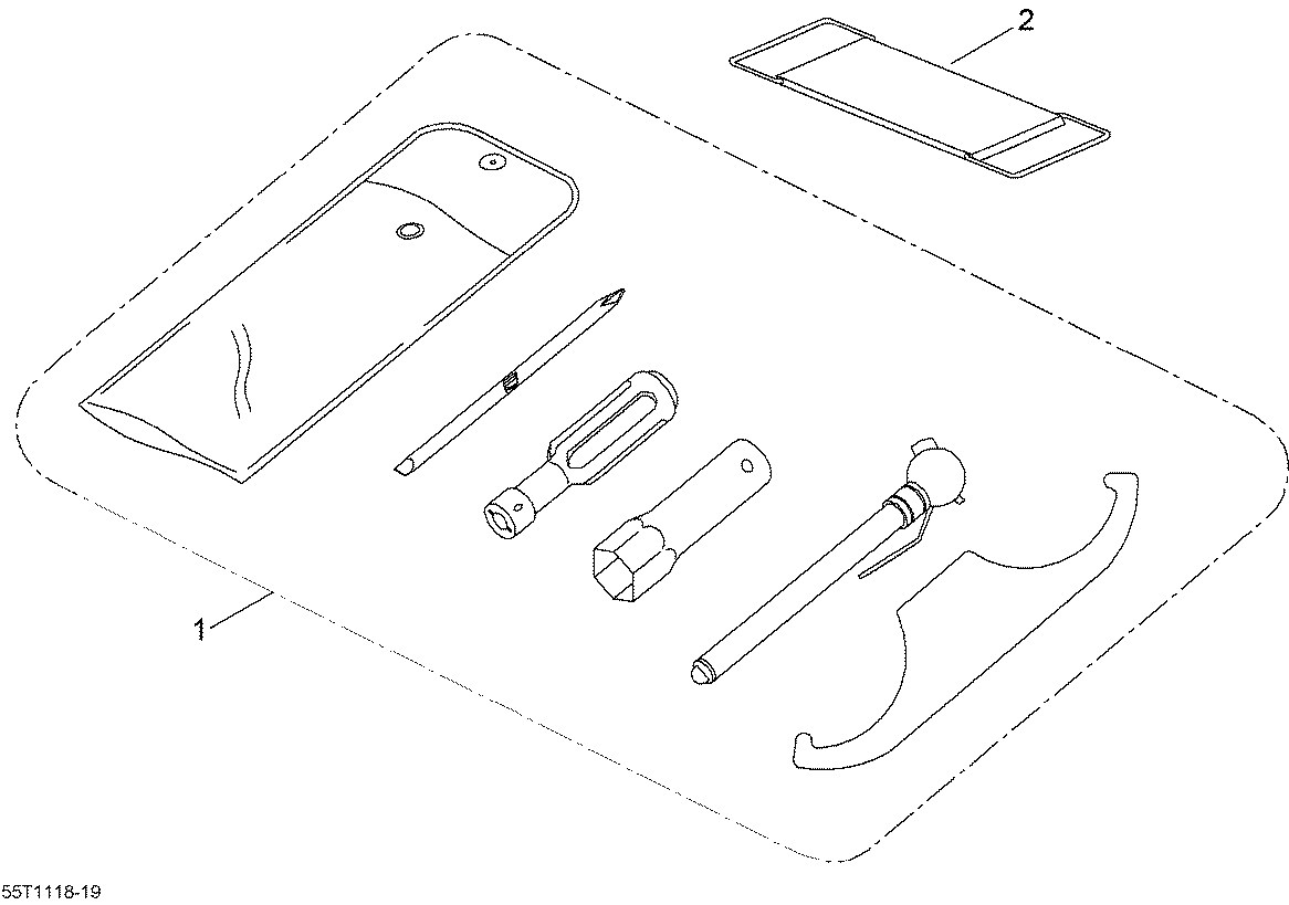 An Image of a Genuine Can-Am Parts Schematic Diagram showing the schematic - TOOLS