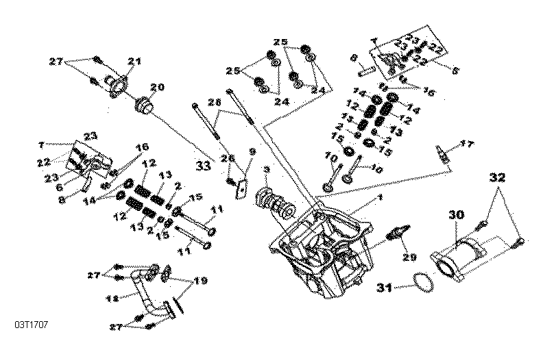 An Image of a Genuine Can-Am Parts Schematic Diagram showing the schematic - CYLINDER HEAD 