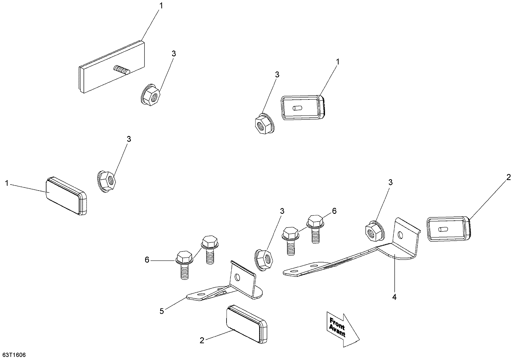 An Image of a Genuine Can-Am Parts Schematic Diagram showing the schematic - HEADLIGHTS AND REFLECTORS