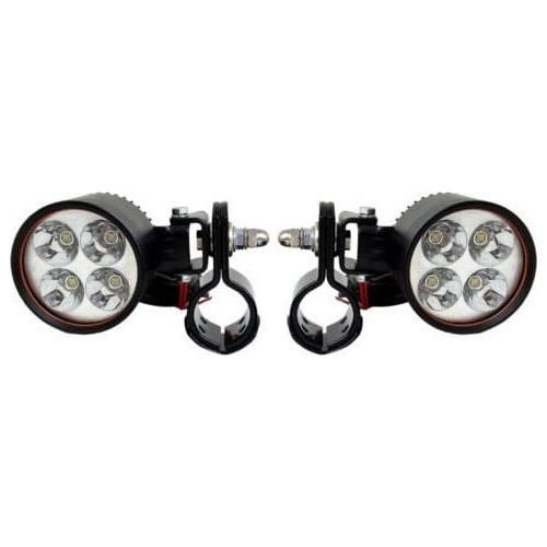 Black 2” LED Driving Light Kit for 1-1/4” Diameter Engine Guards by Rivco DLLED125BK Running / Driving Lights