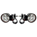 Black 2” LED Driving Light Kit for 1-1/4” Diameter Engine Guards by Rivco