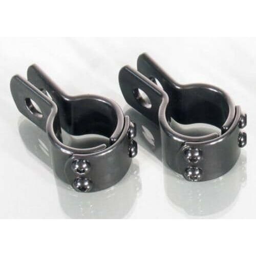 Black Three-Piece 1-1/4” Diameter Clamps by Rivco CLMP125BK Highway Bar Pegs & Mounts