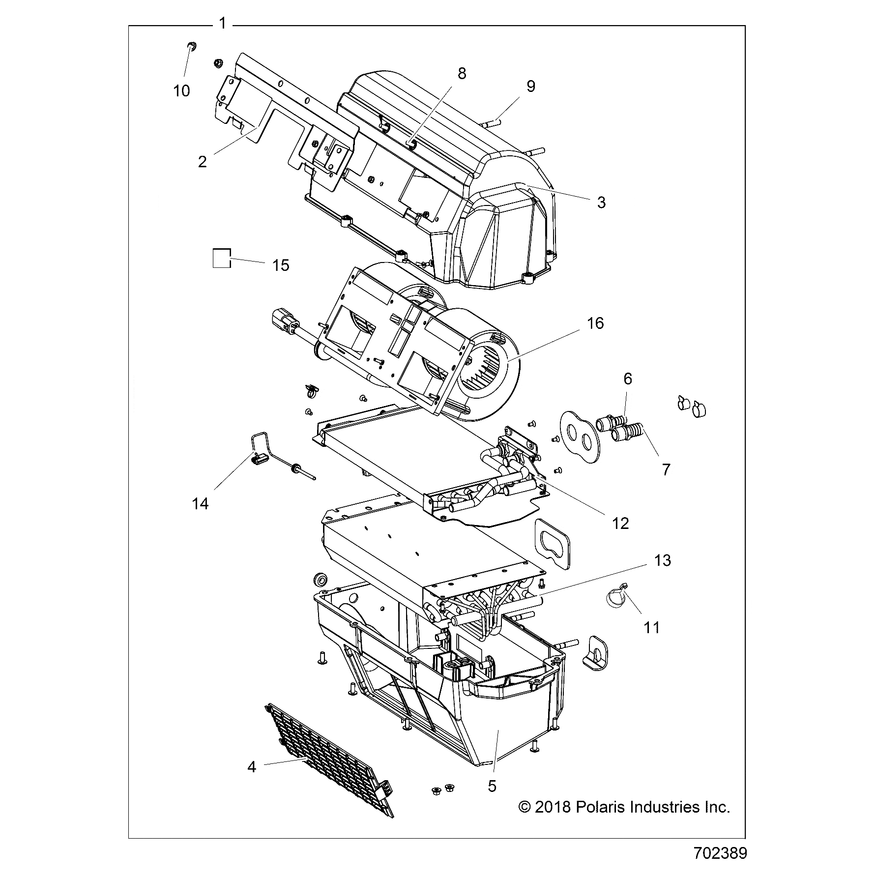 Blower, Heater &Amp; A/C by Polaris 3120765 OEM Hardware P3120765 Off Road Express