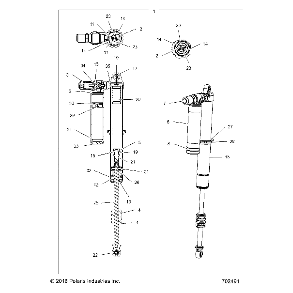 Body-2.25X18.8 207-54-188-3 by Polaris 1501296 OEM Hardware P1501296 Off Road Express