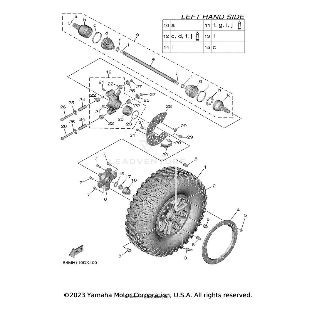 Boot Set (Ball Joint) by Yamaha B4J-F530X-00-00 OEM Hardware B4J-F530X-00-00 Off Road Express