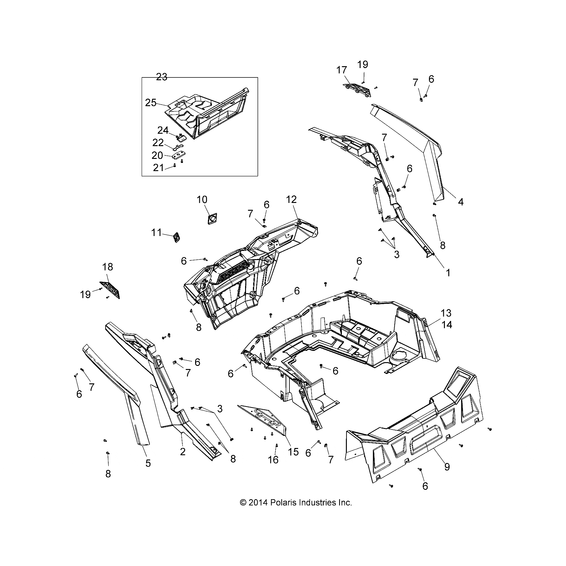 Box Panel Access Assembly by Polaris 2635389 OEM Hardware P2635389 Off Road Express