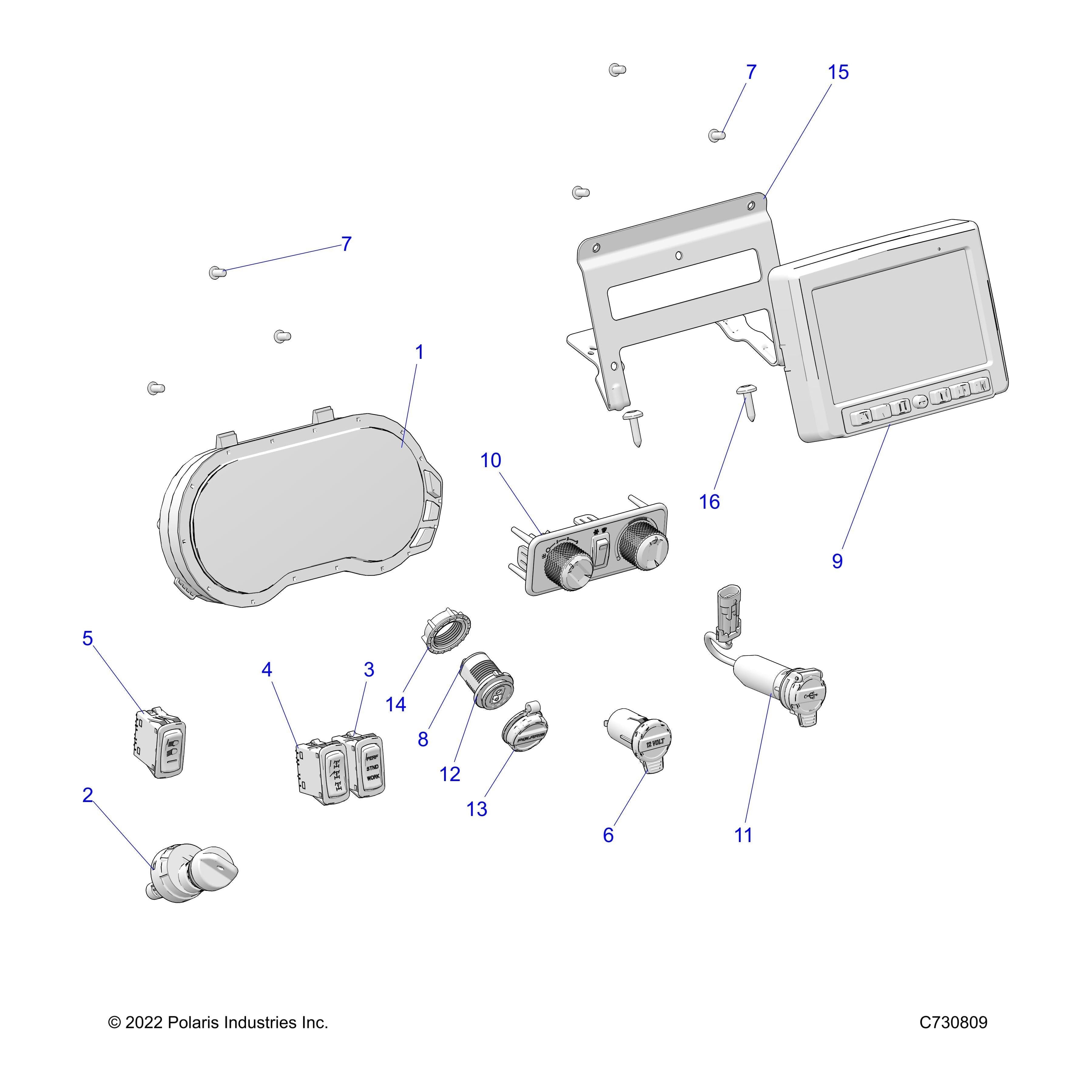 Bracket-7 Display,Rc,Blk by Polaris 5273092-329 OEM Hardware P5273092-329 Off Road Express