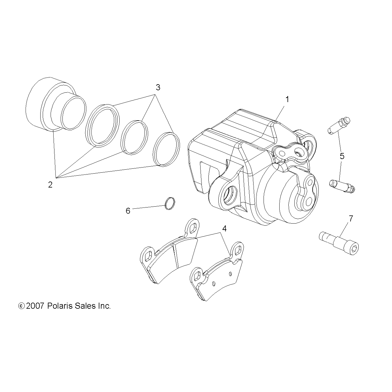 Brake Pad Kit by Polaris 2201749 OEM Hardware P2201749 Off Road Express