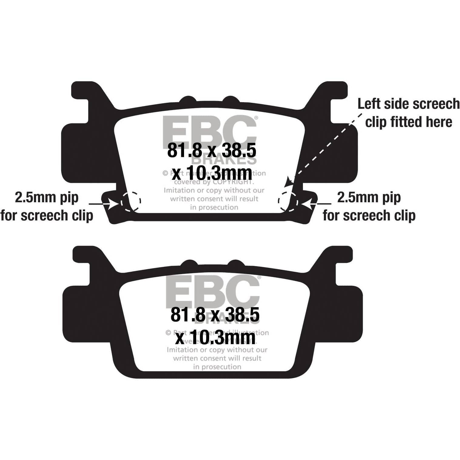 Brake Pads by EBC FA703SV Brake Pads 15-703S Western Powersports