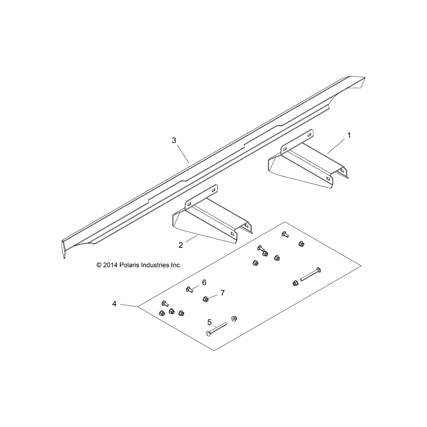 Brushguard Mount Weld Rear Left by Polaris 1018890 OEM Hardware P1018890 Off Road Express