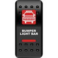Bumper Light Bar Rocker Switch Red by Moose
