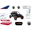 BODY - DECALS - 2025 CAN AM MAVERICK R X RS - DUSTY NAVY - 77" WIDTH