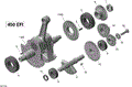 CRANKSHAFT - 2015 CAN AM DS 450 EFI