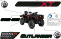 BODY - FEATURE DECALS - 2025 CAN AM OUTLANDER MAX 1000R 4X4 XT - FIERY RED METALLIC - (2)