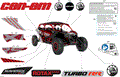 BODY - DECALS - 2025 CAN AM MAVERICK MAX TURBO RR X RS 72 INCH - FIERY RED METALLIC - 72" WIDTH