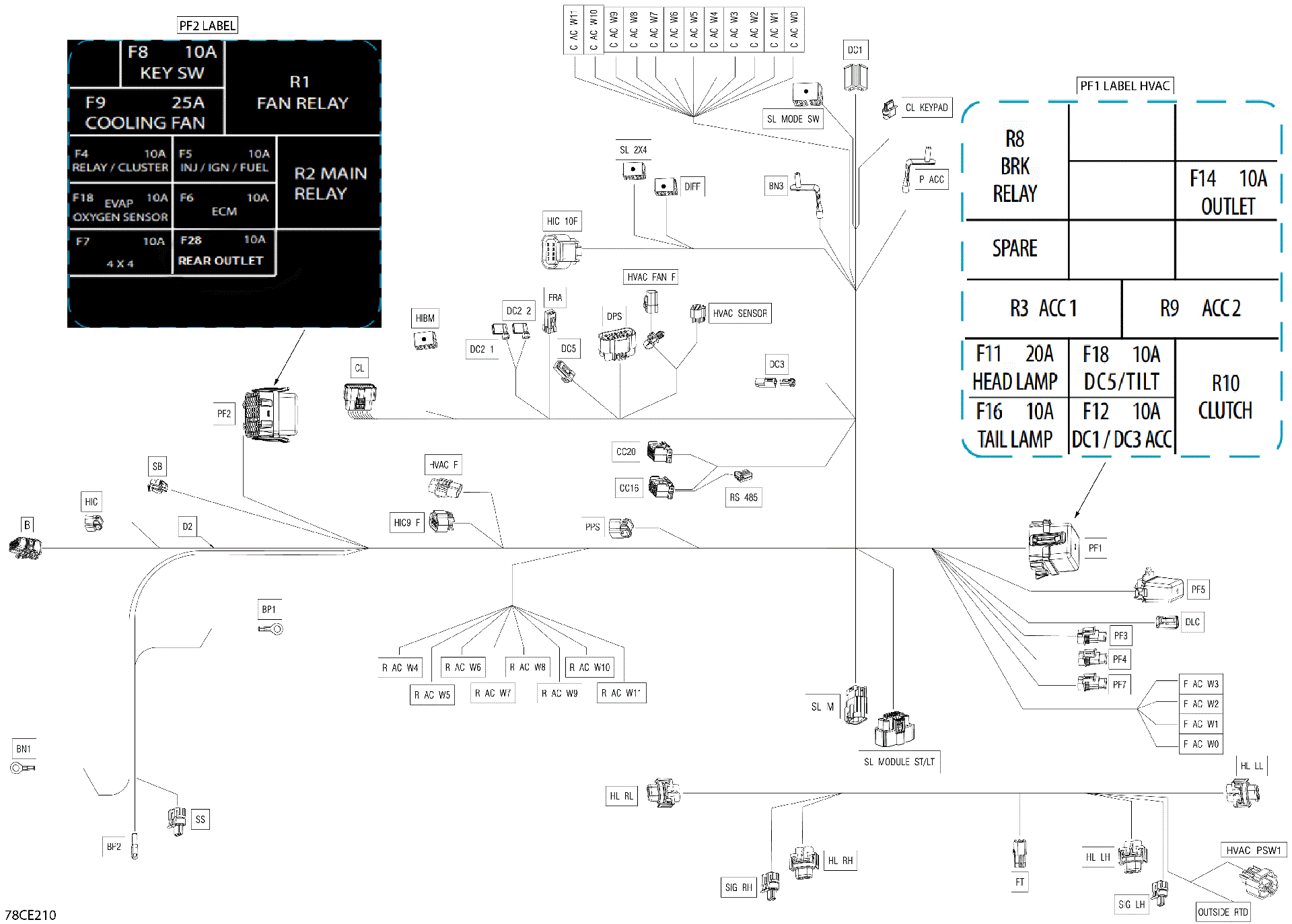 An Image of a Genuine Can-Am Parts Schematic Diagram showing the schematic - ELECTRIC - MAIN HARNESS - 710008771