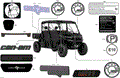 BODY - DECALS - 2026 CAN AM DEFENDER MAX HD11 LONE STAR - STEALTH BLACK - 65" WIDTH