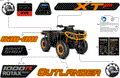 BODY - FEATURE DECALS - 2026 CAN AM OUTLANDER 1000R 4X4 XT P - CALI - MINERAL GRAY SATIN - (2)