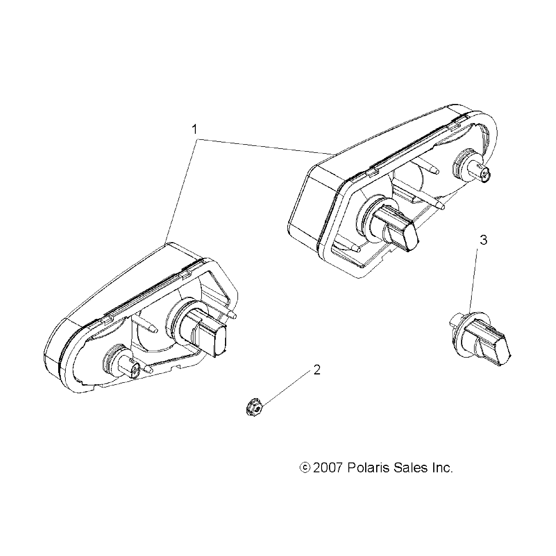 An Image of a Genuine Polaris Parts Schematic Diagram showing the schematic - ELECTRICAL: TAILLAMPS - 2015 POLARIS SPORTSMAN 570 EFI
