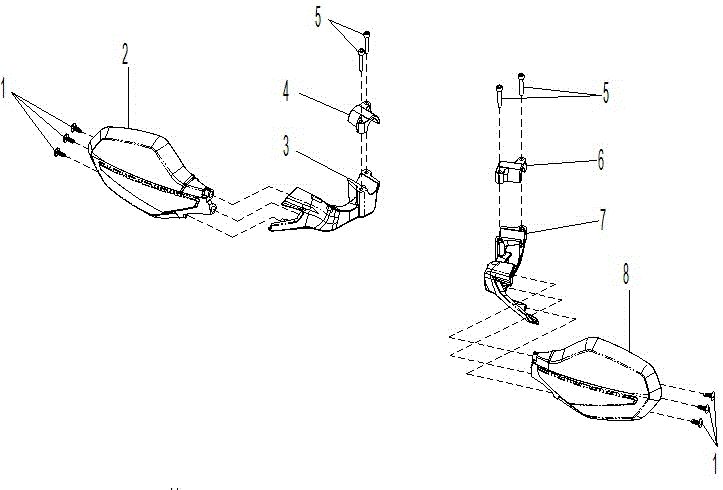An Image of a Genuine Can-Am Parts Schematic Diagram showing the schematic - BODY - HAND GUARDS - X XC