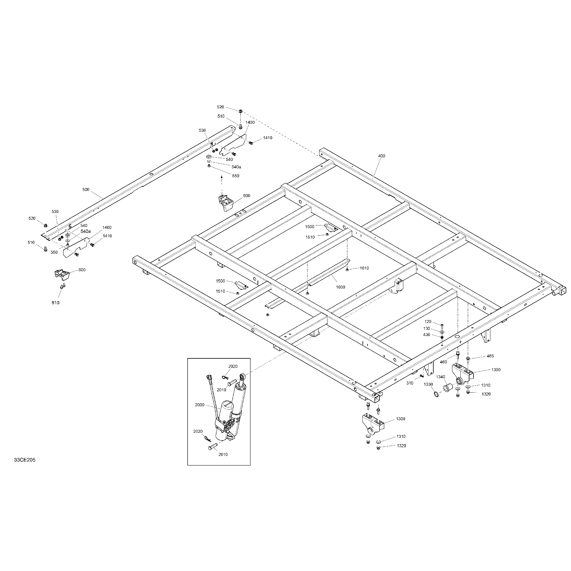 An Image of a Genuine Can-Am Parts Schematic Diagram showing the schematic - BODY - CARGO - LOWER SECTION