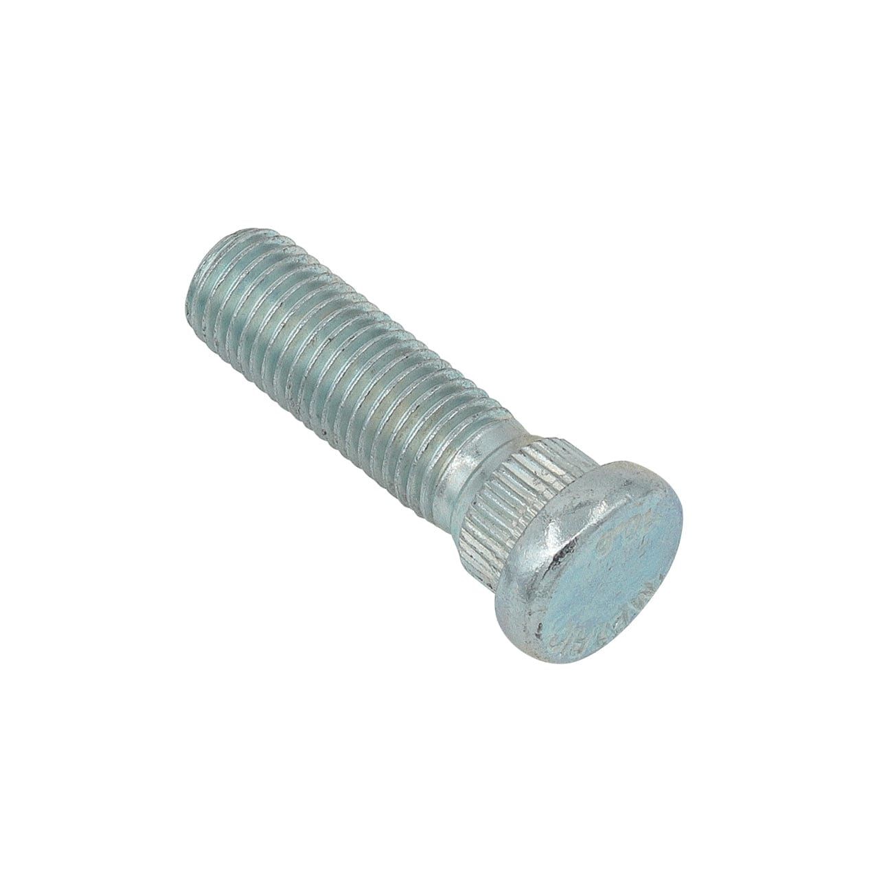 A close-up of the Replacement Stud 1/1.5/2 Spacer 12Mm X 1.5Mm by Open Trail, featuring a flat, round head and partially threaded shaft, displayed on a white background.