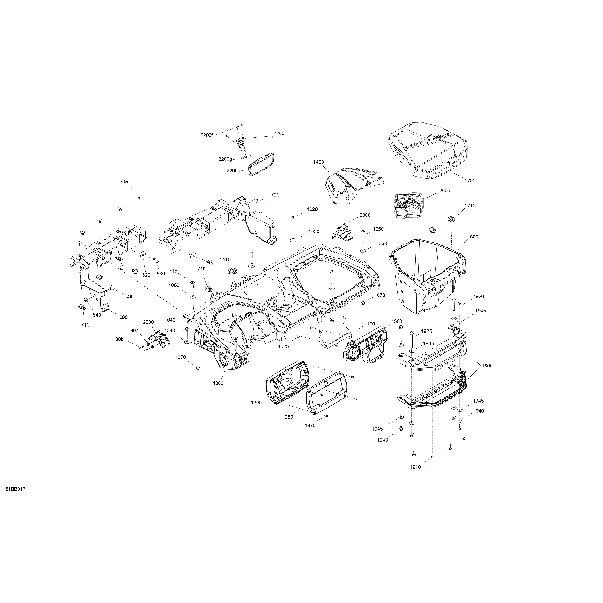 An Image of a Genuine Can-Am Parts Schematic Diagram showing the schematic - CAB INTERIOR - DASHBOARD